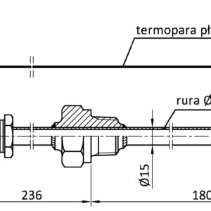 Czujnik termoparowy do pomiaru szybkozmiennej temperatury płynu